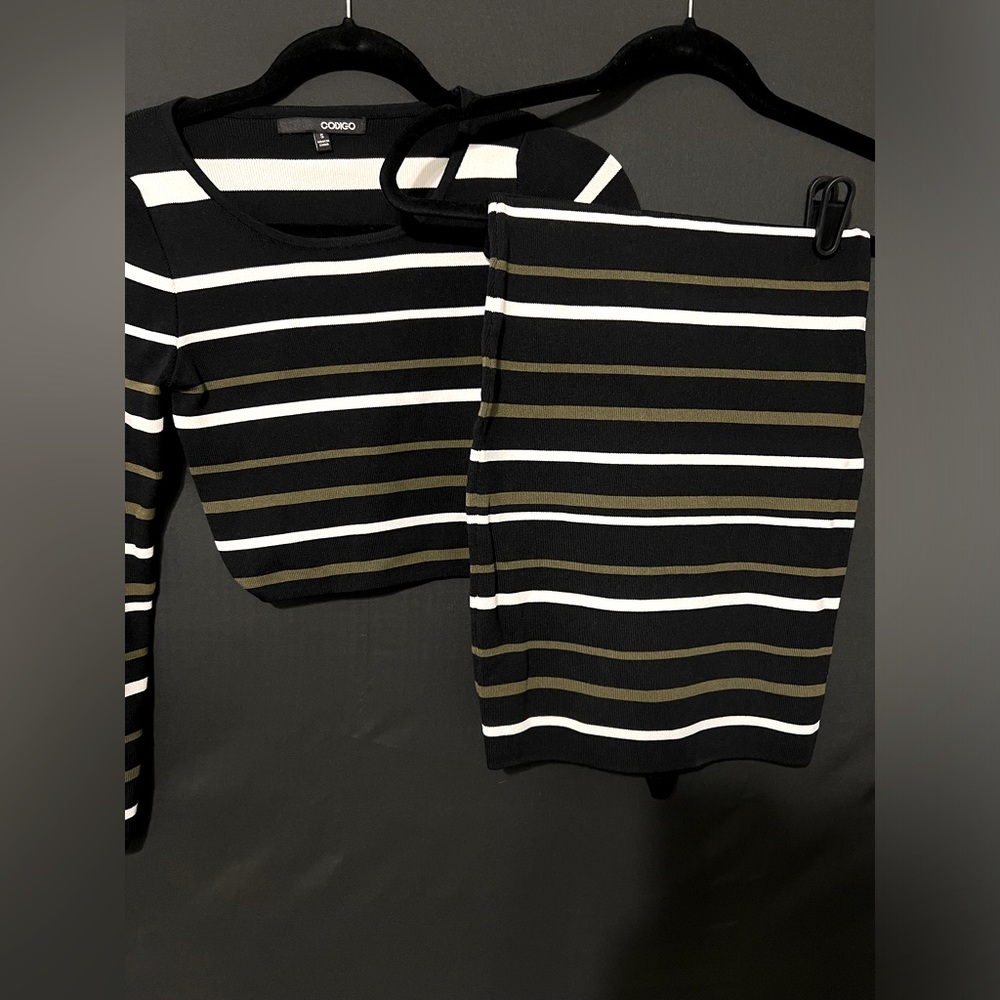 Striped two piece set
